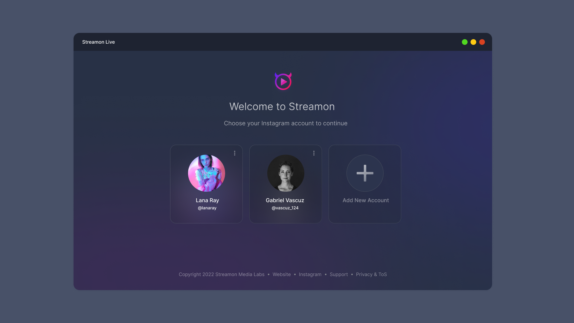 Streamon Instagram Live Streaming from OBS